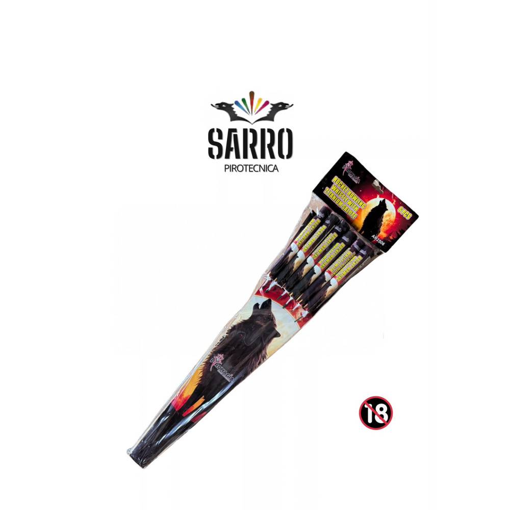 ROCKET HOWLING WHISTLE WITH TIANIUM SALUTE 6 PEZZI